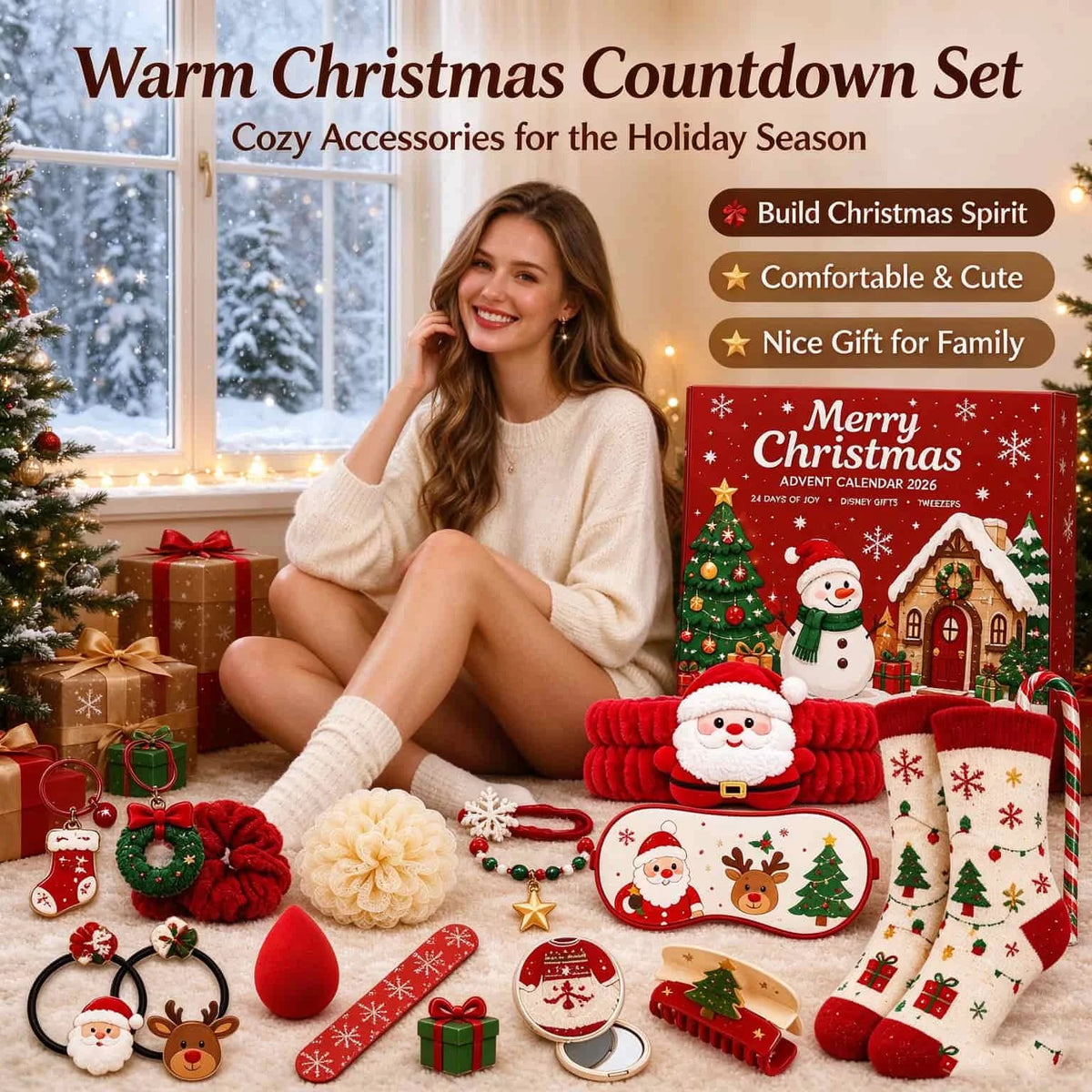 Advent Calendar for Girls 24 Days Jewelry Making Craft Kit Christmas