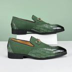 Men's Leather Loafers | Suede & Leather, Gold Buckle