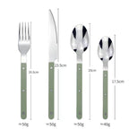 24-piece stainless steel cutlery set with engraved design, serves 6