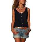 Women's sleeveless tank top Ibiza style slim fit, casual summer top