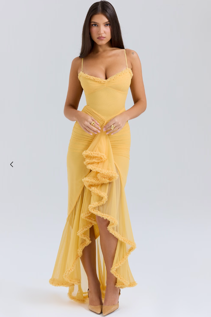 Women ruched maxi dress structured silhouette full length evening dress