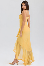Women ruched maxi dress structured silhouette full length evening dress