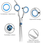 10-piece DIY hair cutting kit with stainless steel scissors, salon cape, combs and hair clips