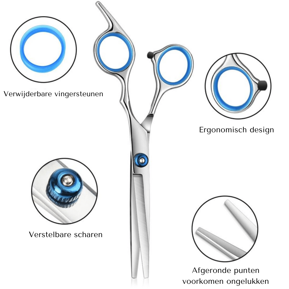 10-piece DIY hair cutting kit with stainless steel scissors, salon cape, combs and hair clips