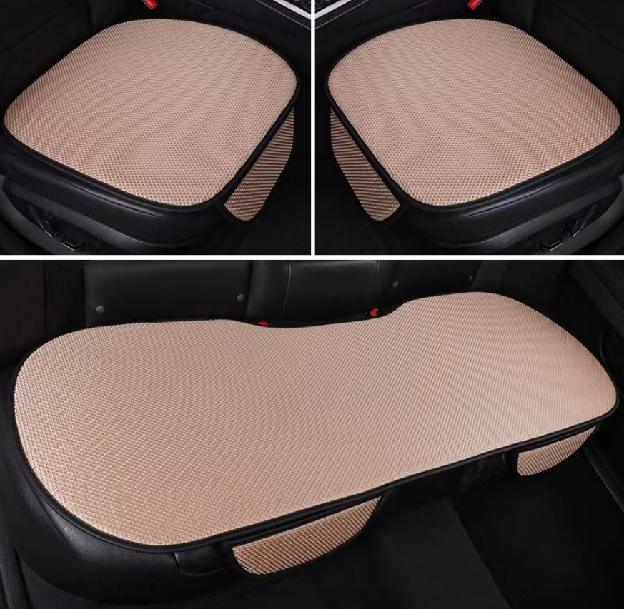 Car seat covers 3-piece set anti-slip massage effect ice silk breathable universal fit