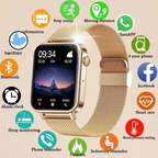 Women's smartwatch with heart rate and sleep tracking, slim touch screen, IP67 water resistant