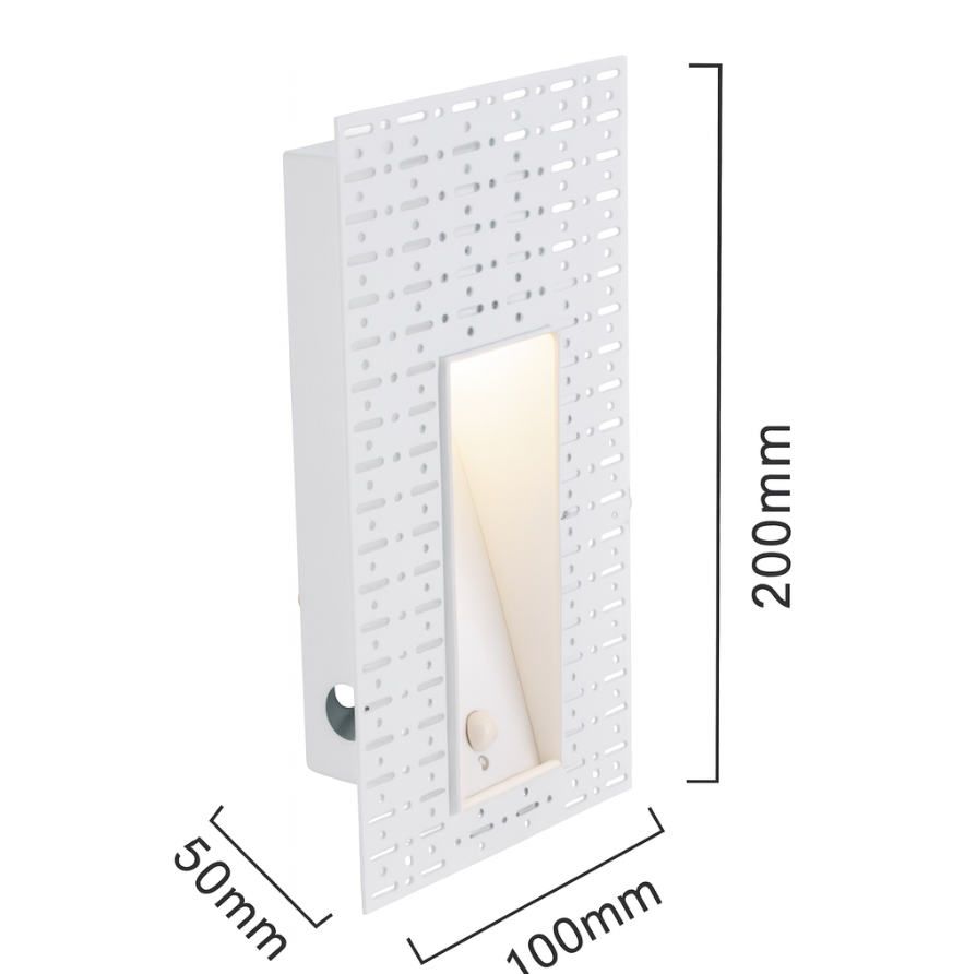 LED wall sconce nordic stair light stainless steel frameless sensor 1-light
