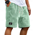 Men's casual waffle summer shorts, relaxed fit, breathable lightweight fabric