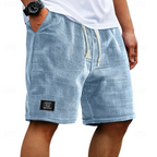 Men's casual waffle summer shorts, relaxed fit, breathable lightweight fabric