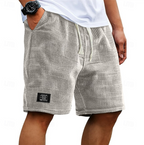 Men's casual waffle summer shorts, relaxed fit, breathable lightweight fabric