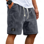 Men's casual waffle summer shorts, relaxed fit, breathable lightweight fabric