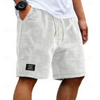 Men's casual waffle summer shorts, relaxed fit, breathable lightweight fabric