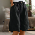 Women's summer shorts relaxed fit with elastic waistband, lightweight breathable fabric