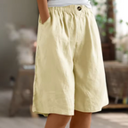 Women's summer shorts relaxed fit with elastic waistband, lightweight breathable fabric
