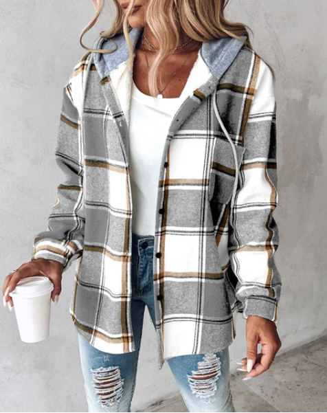 Women print hoodie relaxed fit with kangaroo pocket and drawstring hood