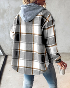 Women print hoodie relaxed fit with kangaroo pocket and drawstring hood