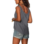 Women's sleeveless tank top Ibiza style slim fit, casual summer top