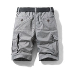 Men's cotton cargo shorts with multi-pocket design in casual style