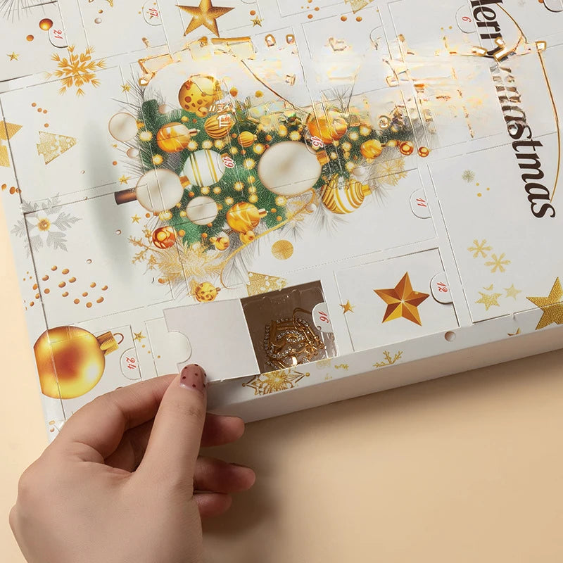 Jewelry Advent Calendar 24 Days Christmas Countdown Holiday Surprise Gift