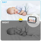 Video baby monitor 3.5-inch screen with night vision and two-way audio