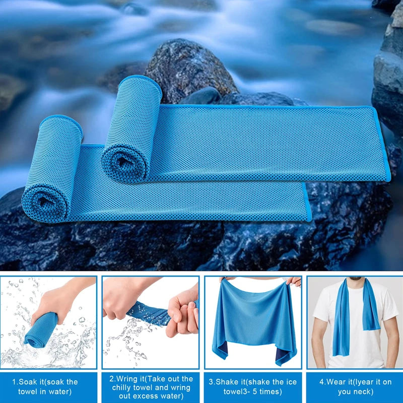 Cooling Towel Breathable Sweat Absorbent Instant Relief Neck Towel