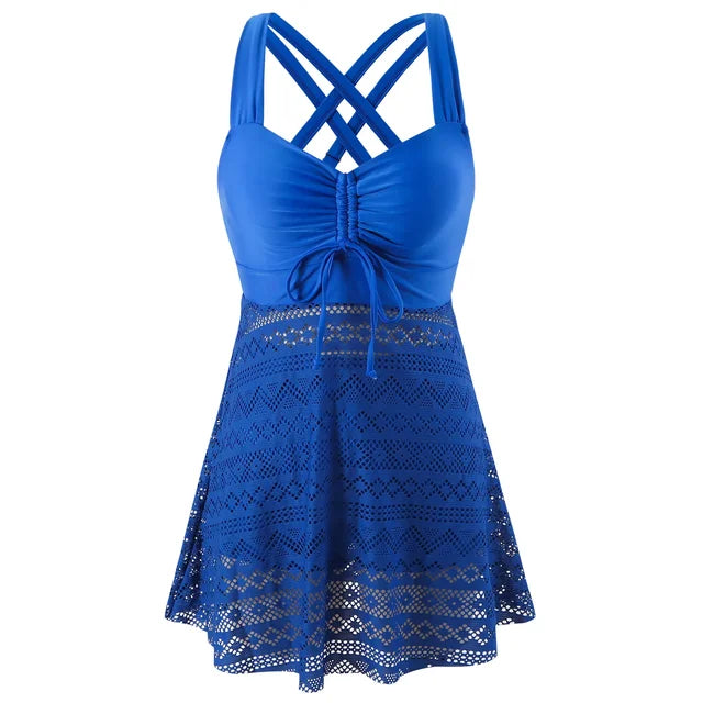 Women Tankini Set Ruched Top Extra Coverage | Seraphina