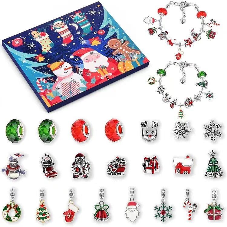 Jewelry Advent Calendar 24 Days Christmas Countdown Ring Necklace Earrings