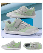 Kids barefoot sneakers with wide toe box and lightweight flexible rubber sole