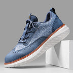 Women orthopedic sneakers cushioned breathable in Blue White and Black