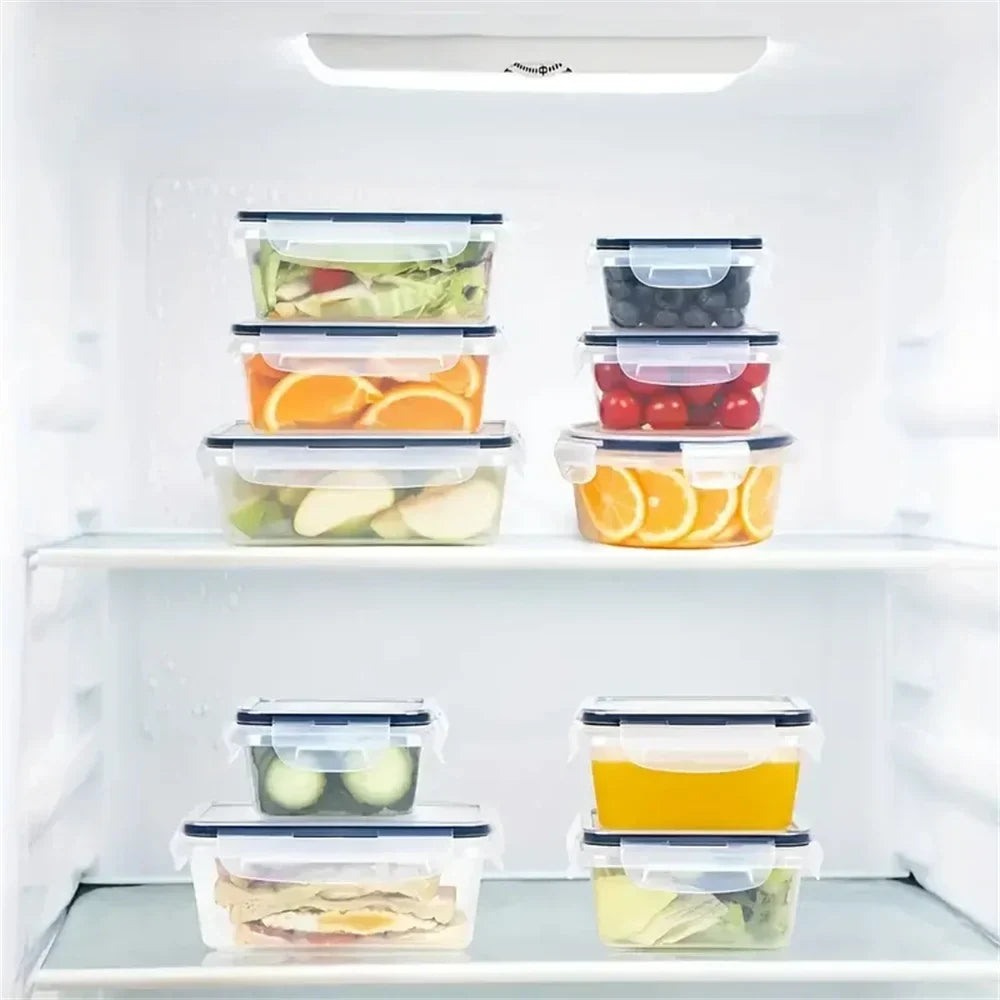 Food storage containers 12-piece BPA-free airtight stackable set with colored lids