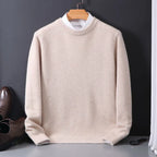 Men's cashmere sweater round neck, autumn winter slim fit pullover