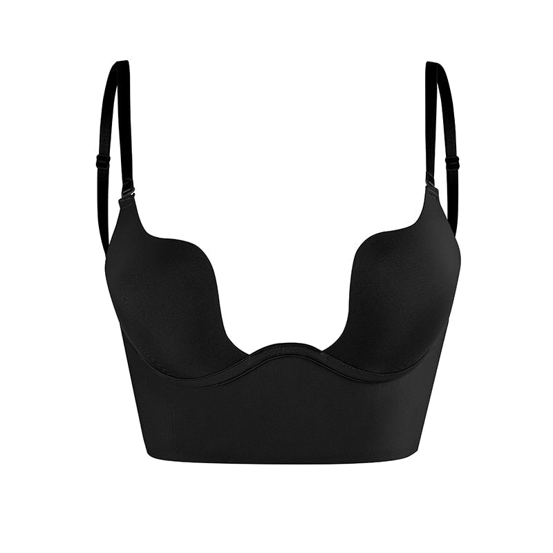 Backless bra strapless seamless invisible support for open-back dresses