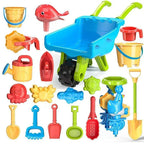 Sand and beach toy set 22-piece wheelbarrow play set BPA-free for kids ages 2-6