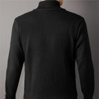 Knit full zip jacket with stand-up collar and side pockets