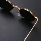 Metal frame polarized sunglasses anti-reflective lenses in gold gun metal turtle