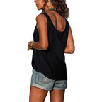 Women's sleeveless tank top Ibiza style slim fit, casual summer top