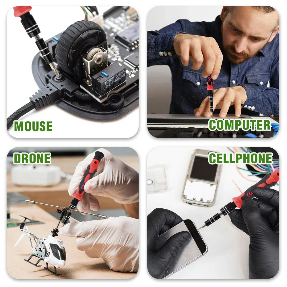 115-in-1 precision screwdriver set with 98 magnetic bits and repair accessories