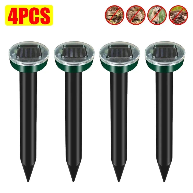Solar Animal Repeller Waterproof Snake Rat Deterrent Vibration Pack