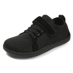 Kids barefoot sneakers wide toe box flexible sole velcro closure