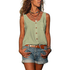 Women's sleeveless tank top Ibiza style slim fit, casual summer top