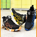 Safety shoes with steel toe and anti-puncture Kevlar sole, ankle protection, EN ISO 20345