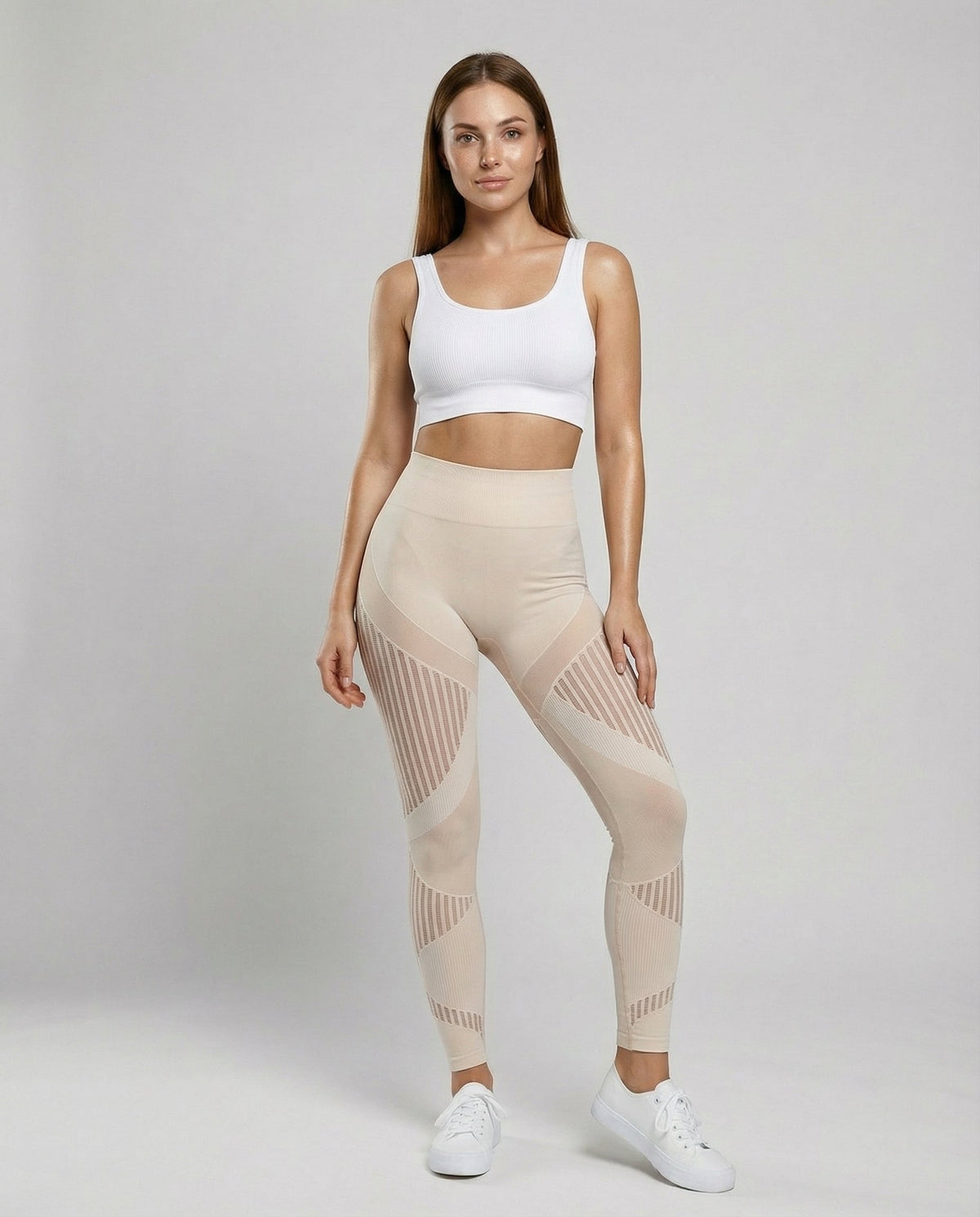 Women's compression leggings anti-cellulite smoothing design, all-day comfort activewear