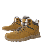 Men faux fur lined winter boots with anti-slip rubber outsole