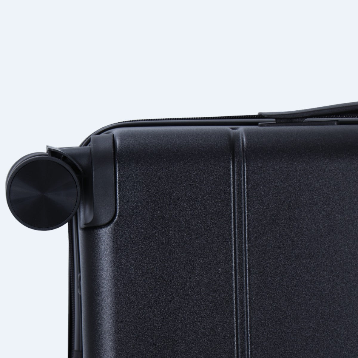 Hard shell luggage set 3-piece with 4-wheel spinner and combination lock, black and blue