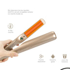 2-in-1 Hair Styler straightener and curling iron with ionic plates, 80–210°C