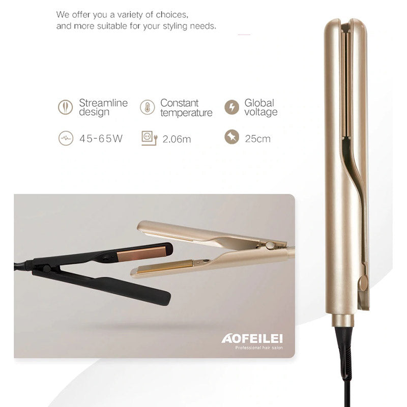 2-in-1 Hair Styler straightener and curling iron with ionic plates, 80–210°C