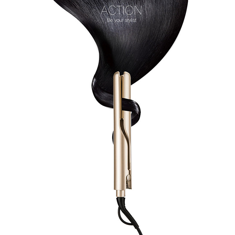 2-in-1 Hair Styler straightener and curling iron with ionic plates, 80–210°C