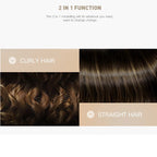 2-in-1 Hair Styler straightener and curling iron with ionic plates, 80–210°C