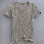 Men's slim fit V-neck T-shirt lightweight summer top in multiple colours
