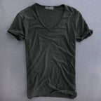 Men's slim fit V-neck T-shirt lightweight summer top in multiple colours